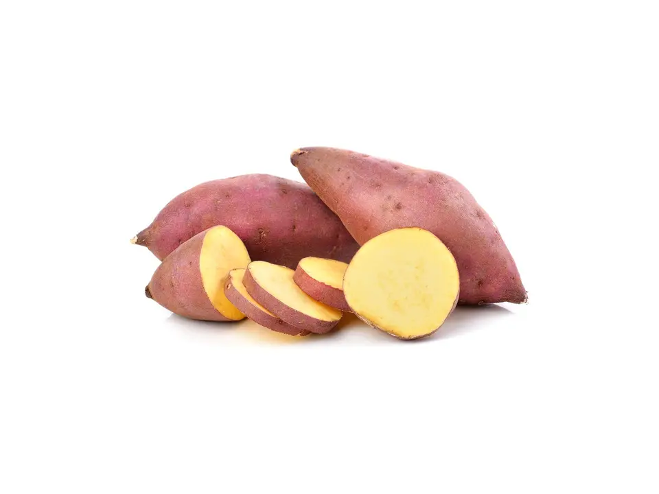 Japanese sweet potato, on a white background