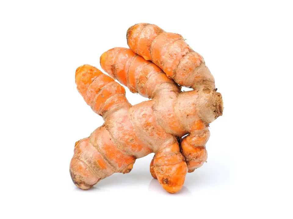 Turmeric, on a white background
