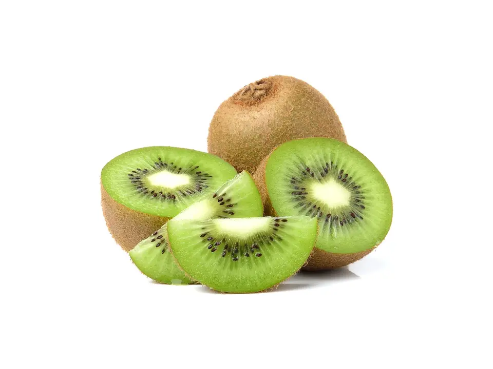 Kiwifruit, on a white background