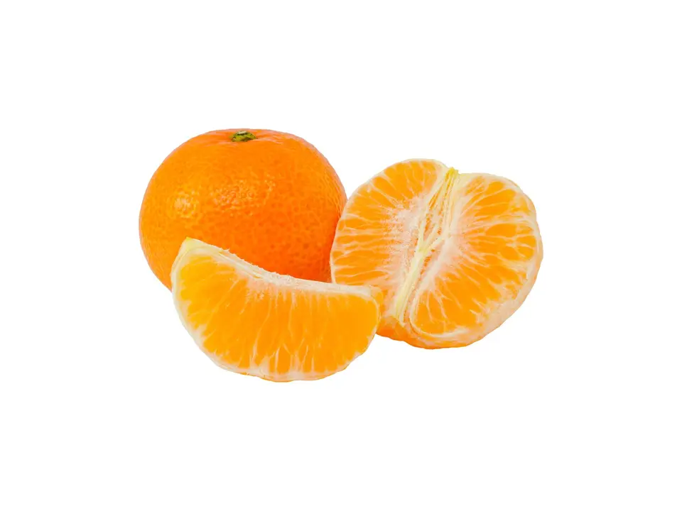 Mandarin, on a white background