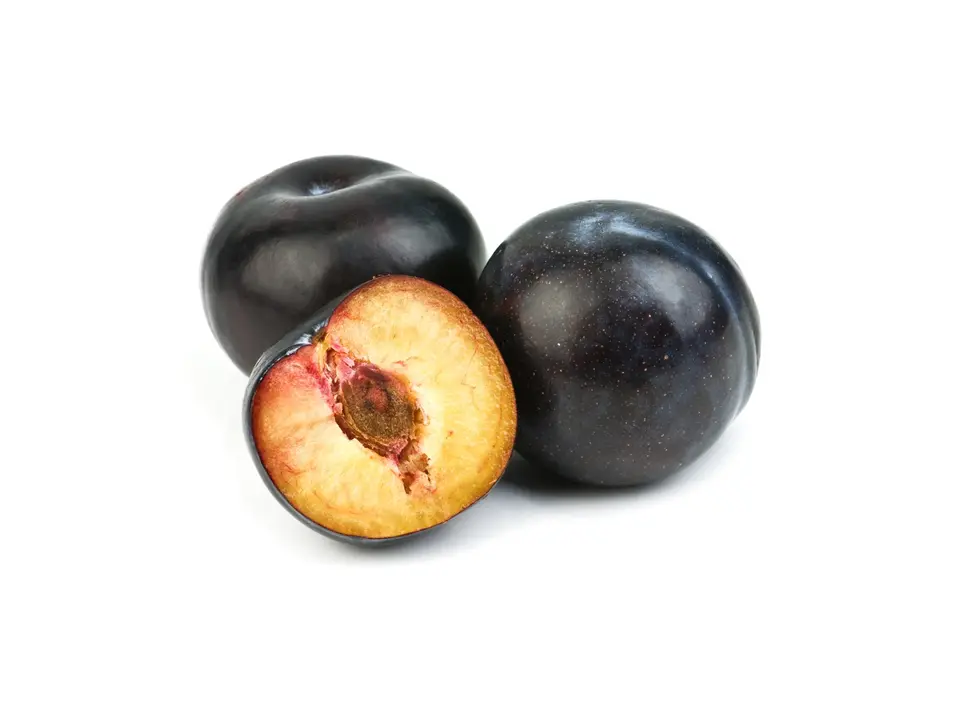 Plum, on a white background