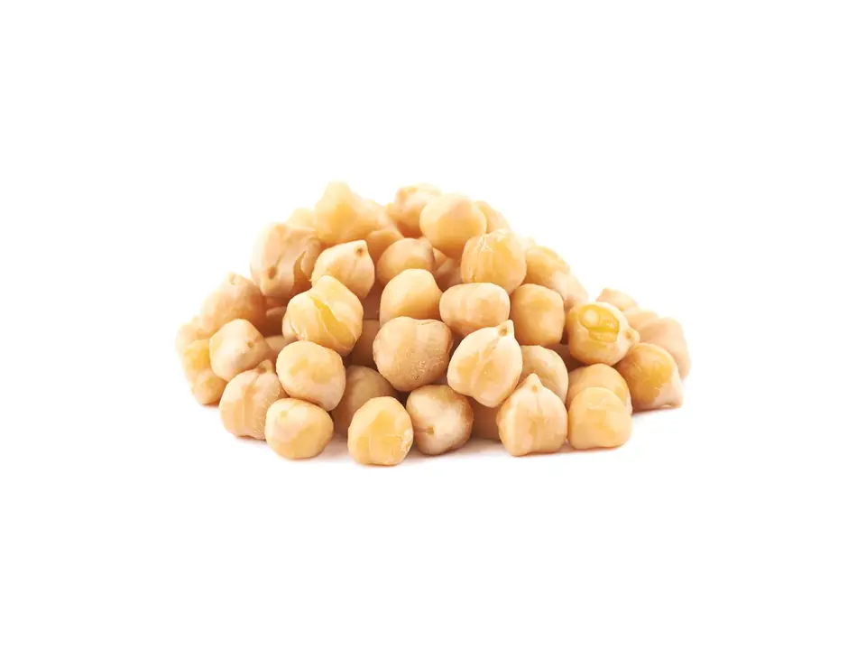 Chickpeas, on a white background