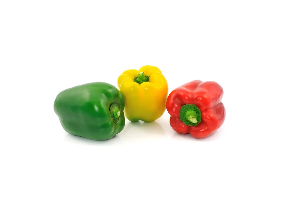 Sweet peppers, on a white background